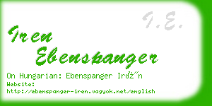 iren ebenspanger business card